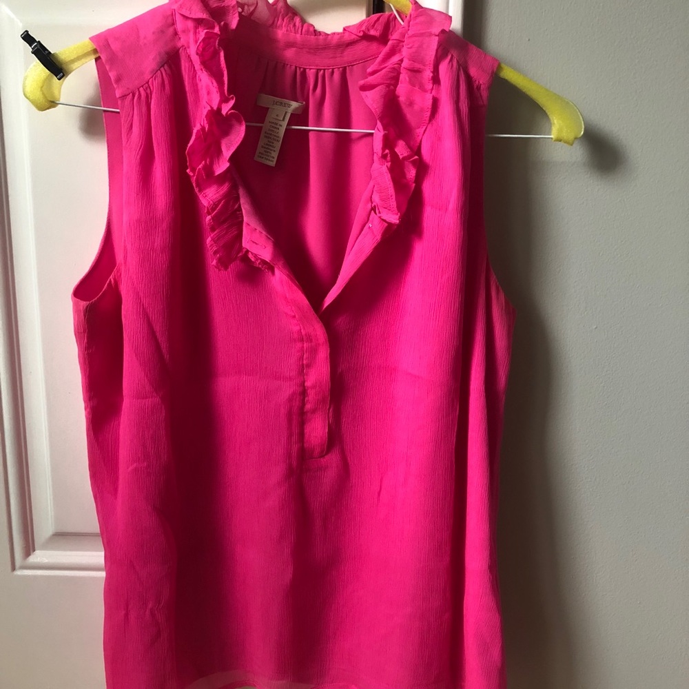 Jcrew ruffle collar top